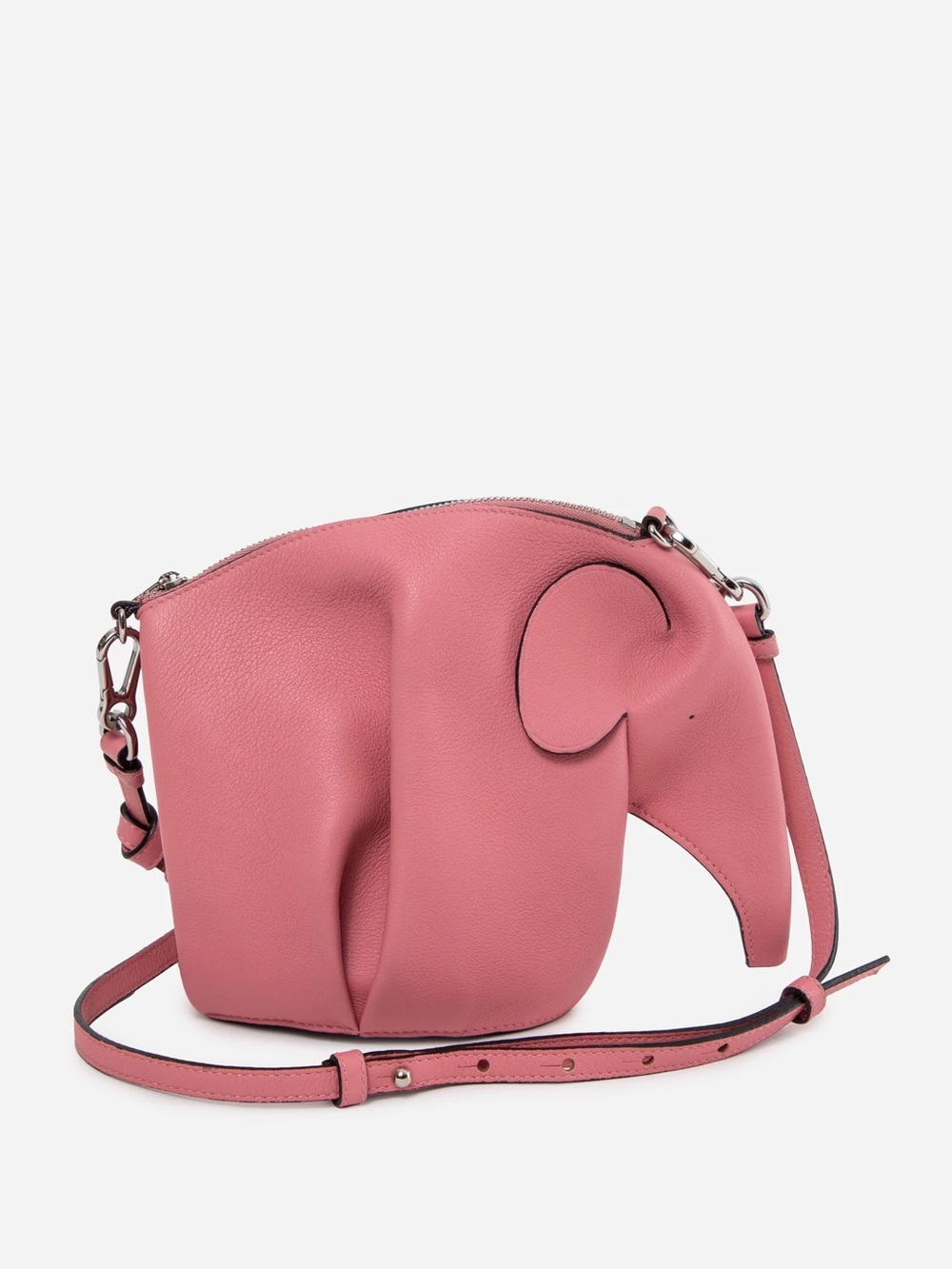 Loewe 2017 Pink Calfskin Mini Elephant Crossbody Bag